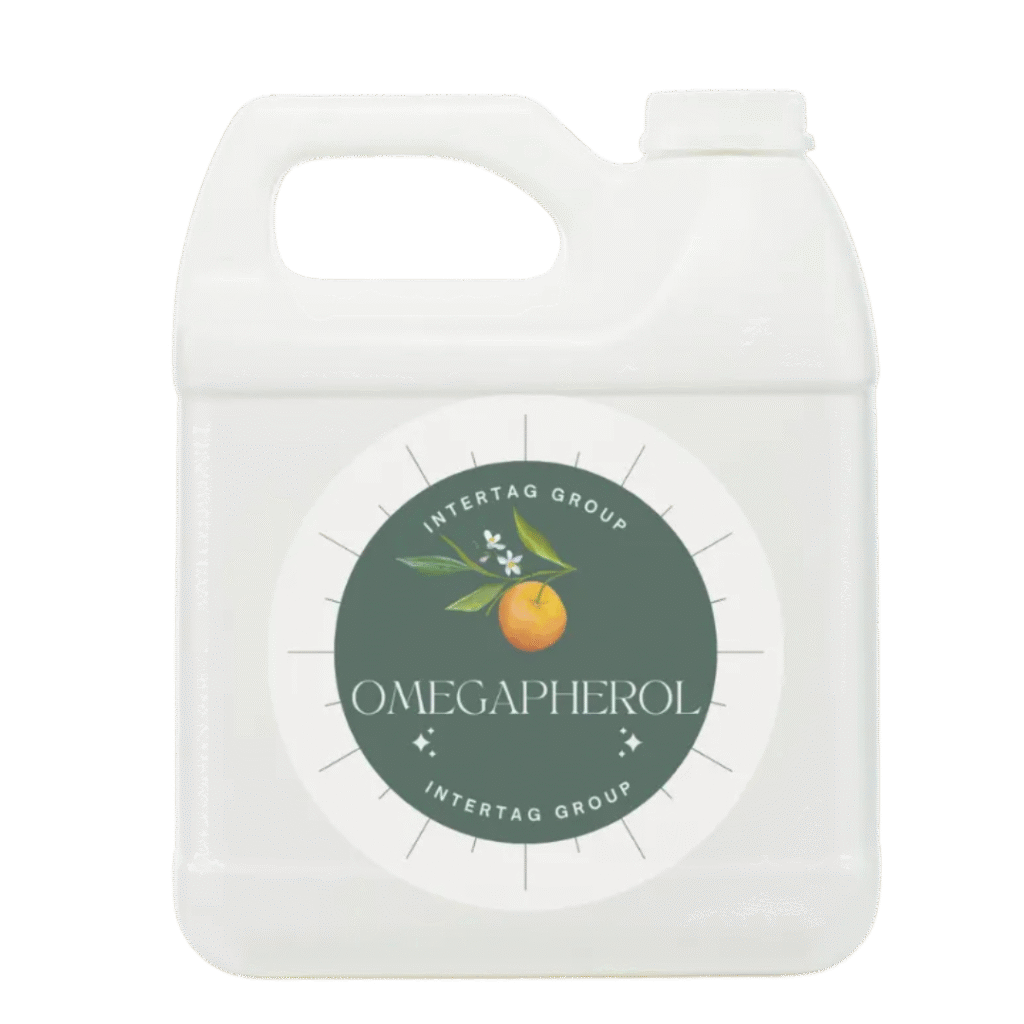 A bottle of a OMEGAPHEROL product